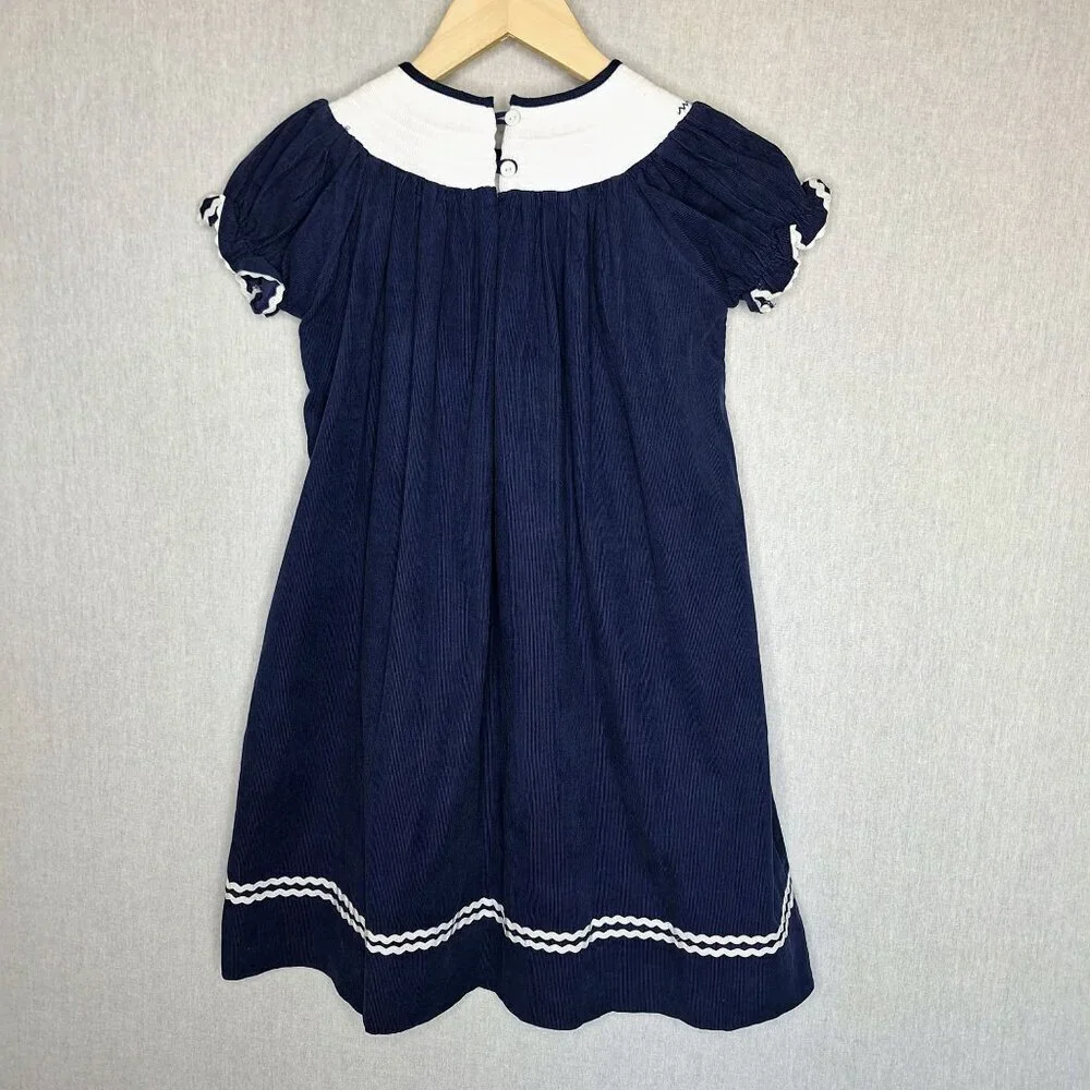 💙 Lil Cactus Girls Soft Corduroy Dress Size 6 Christmas Holidays Preppy Cute Ou